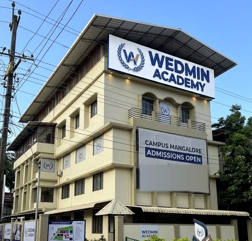 Wedmin Academy campus building in Mangaluru